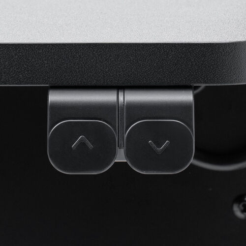 電動昇降ディスプレイスタンド（37～86インチ対応・カメラ台付き・キャスター付き・高耐荷重70kg・静音設計）