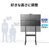 電動昇降ディスプレイスタンド（37～86インチ対応・カメラ台付き・キャスター付き・高耐荷重70kg・静音設計）