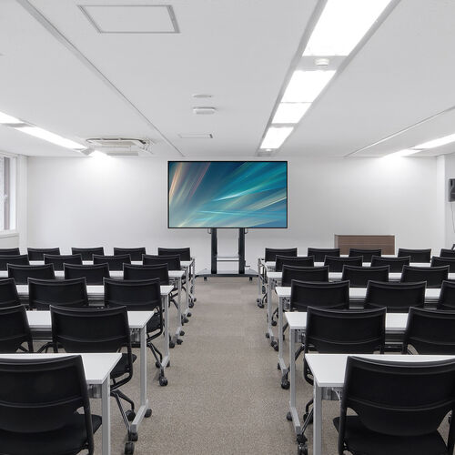 テレビスタンド（100型・100インチ対応・上下昇降・手動・ディスプレイスタンド・キャスター付・ハイタイプ）