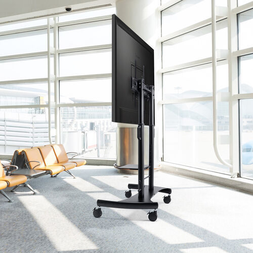 テレビスタンド（100型・100インチ対応・上下昇降・手動・ディスプレイスタンド・キャスター付・ハイタイプ）