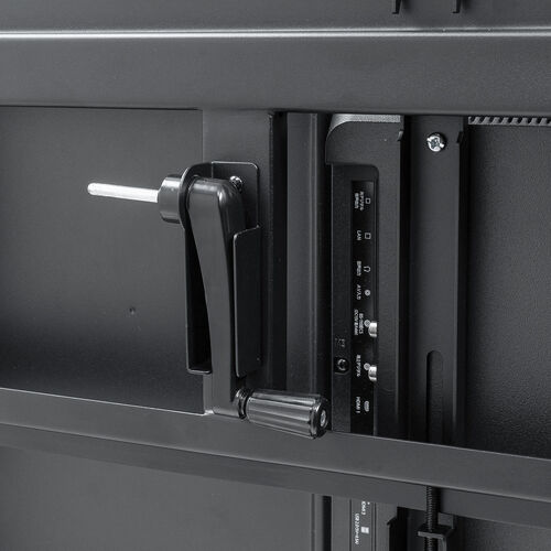 テレビスタンド（キャスター付・65インチ・86インチ対応・手動昇降・大型モニター・会議室・収納棚付・ディスプレイスタンド）