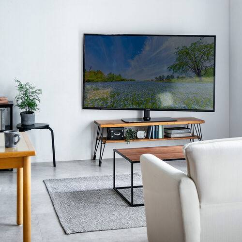 テレビスタンド（卓上・首振り・壁寄せ・テレビ台・高さ調整3段階対応・75インチ・耐荷重50kg）