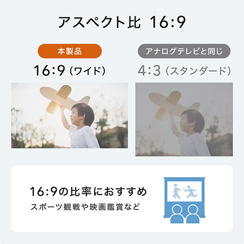 100インチ自立式プロジェクタースクリーン｜16:9・4K対応｜サンワサプライ【PRS015】