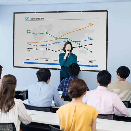 プロジェクタースクリーン（100インチ・壁貼り式・スクリーン・マット・持ち運び・16：9・会議・教育・映画・ポータブル ） PRS022