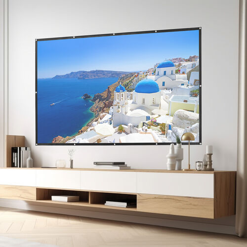 プロジェクタースクリーン（100インチ・壁貼り式・スクリーン・マット・持ち運び・16：9・会議・教育・映画・ポータブル ） PRS022