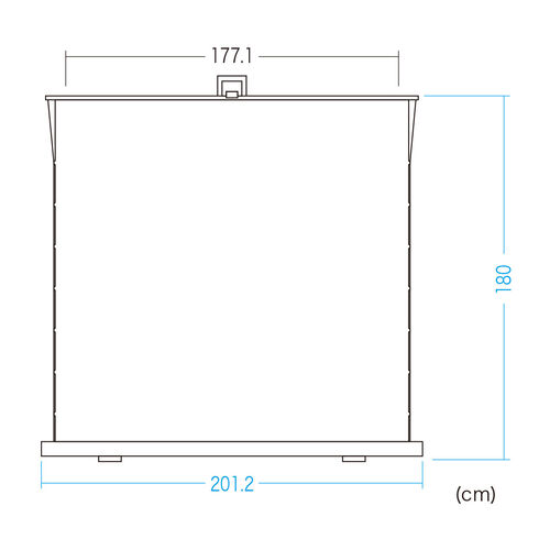 プロジェクタースクリーン／自立式／80インチ／超短焦点対応／難燃素材