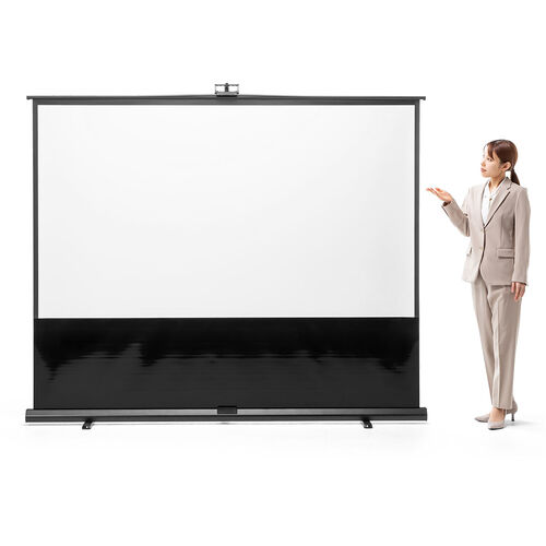 プロジェクタースクリーン（100インチ・軽量・ポータブル・収納付・4K対応・会議室・ホームシアター用）