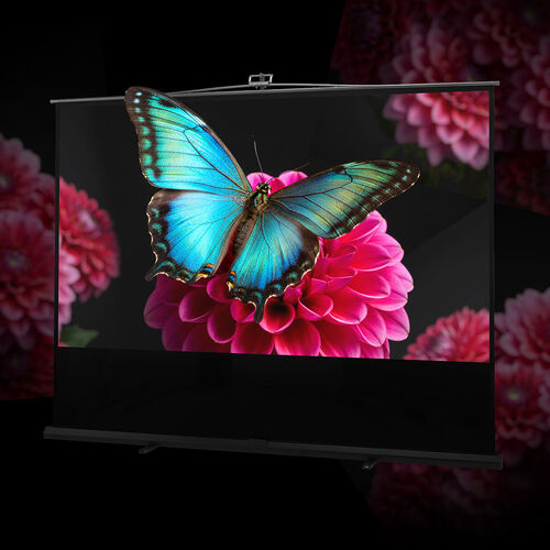 プロジェクタースクリーン（120インチ・軽量・ポータブル・収納付・4K対応・会議室・ホームシアター用）