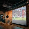 プロジェクタースクリーン（120インチ・自立式・16:9・超短焦点・4K対応・タブテンション・高さ調整・収納ケース一体型・会議・展示会・スポーツ観戦用）