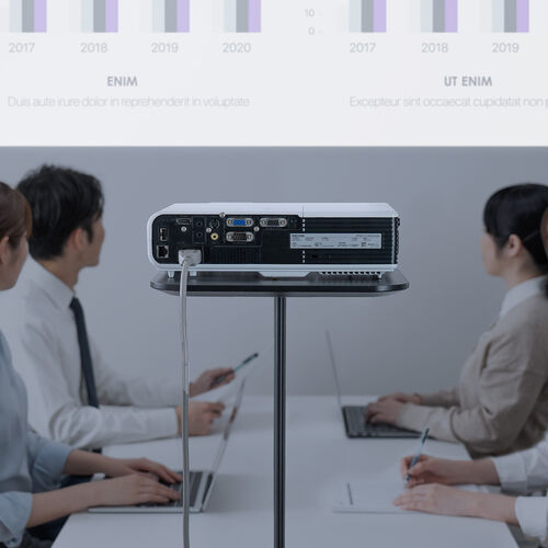 プロジェクター台（天板タイプ・高さ調整70～120cm・リモコン用トレイ付き・プロジェクタースタンド・フロアスタンド・ブラック）