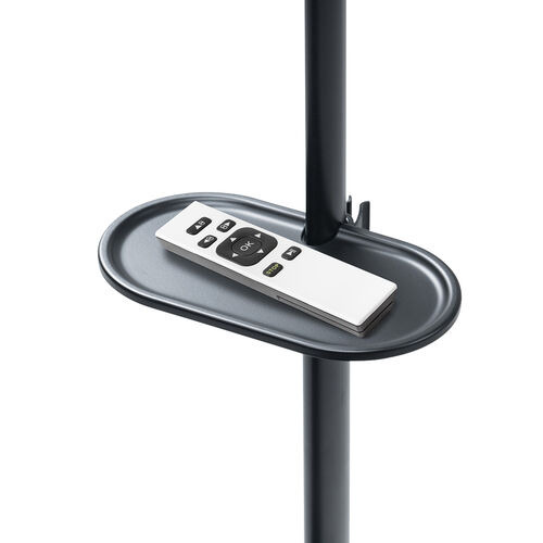 プロジェクター台（天板タイプ・高さ調整70～120cm・リモコン用トレイ付き・プロジェクタースタンド・フロアスタンド・ブラック）