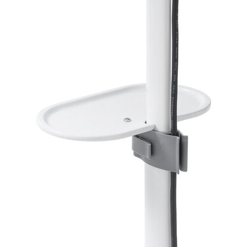 プロジェクター台（プロジェクタースタンド・フロアスタンド高さ調整70～120cm・トレイ付属・ホワイト）