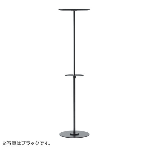 プロジェクター台（プロジェクタースタンド・フロアスタンド高さ調整70～120cm・トレイ付属・ホワイト）