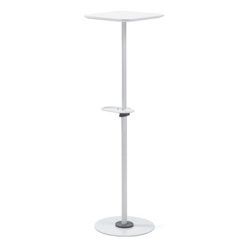 プロジェクター台（プロジェクタースタンド・フロアスタンド高さ調整70～120cm・トレイ付属・ホワイト）