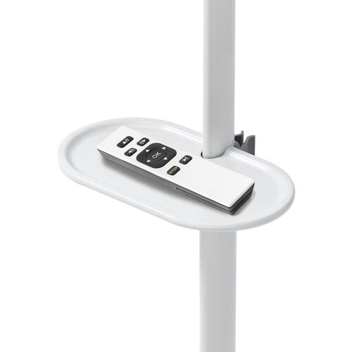 プロジェクター台（プロジェクタースタンド・フロアスタンド高さ調整70～120cm・トレイ付属・ホワイト）