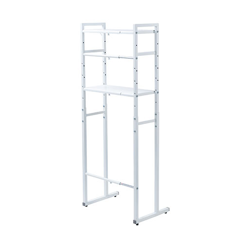 【アウトレット･訳あり・セール】収納ラック マルチラック 洗濯機ラック ランドリーラック シュレッダーラック 幅46～57.8cm・高さ109～145cm）