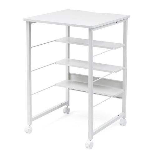 プリンタ台（シュレッダー収納ラック・プリンタラック・マルチラック・オープンラック・キャスター付・棚付・幅60cm×奥行60cm×高さ90cm）