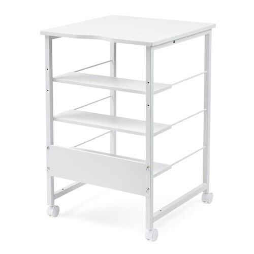 プリンタ台（シュレッダー収納ラック・プリンタラック・マルチラック・オープンラック・キャスター付・棚付・幅60cm×奥行60cm×高さ90cm）