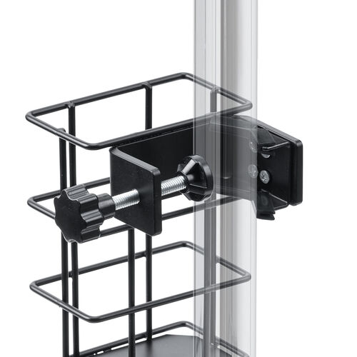 リモコンラック（縦型・収納・クランプ式バスケット・丸パイプ・角パイプ・トレー・リモコンホルダー・小物入れ・テレビスタンド・テレビ収納・ツールワゴン・台車・簡単取り付け）