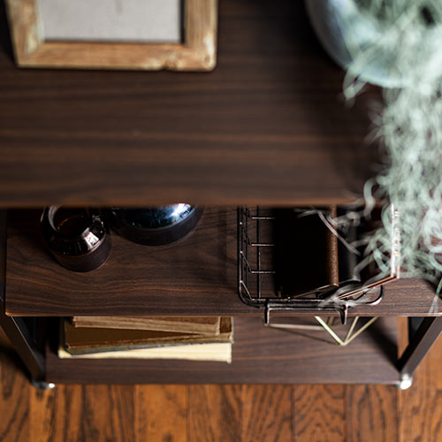 オープンラック シェルフラック 木製 3段 オープンシェルフ スチール脚