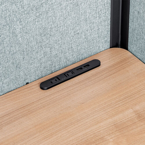 ワークブース（個室ブース・ボックス・自宅・WEB会議・吸音・グレー） SHB002GY