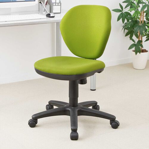 オフィスチェア（事務椅子・コンパクト・シンクロロッキング・CLASS4ガスシリンダー・キャスター付き・ガス圧昇降・グリーン）