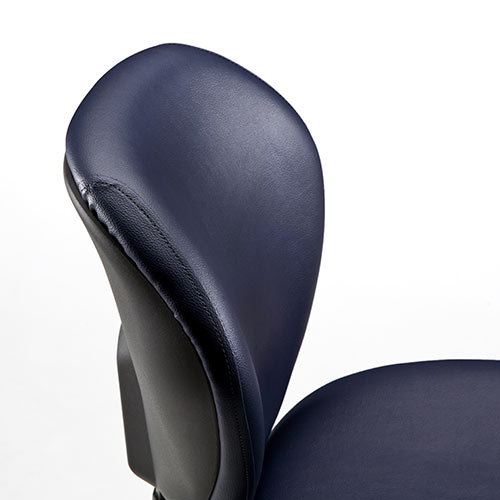 オフィスチェア（ビニールレザー・ミドルバック・ロッキング・キャスター・昇降・ブルー) EZ1-SNC025VBL