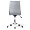 シンプルデザインチェア（グレー・ホテル用・ミドルバック・PUレザー・ロッキング・おしゃれ）