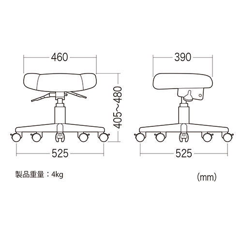 オットマン リラックス足置き台 ストッパー付きキャスター仕様 角度調節機能付き PUレザー製 ブラック