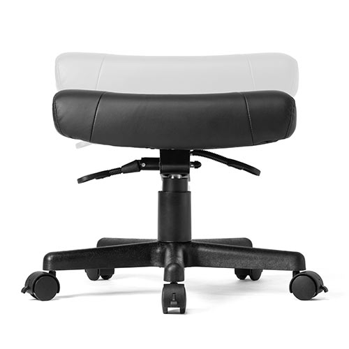 オットマン リラックス足置き台 ストッパー付きキャスター仕様 角度調節機能付き PUレザー製 ブラック