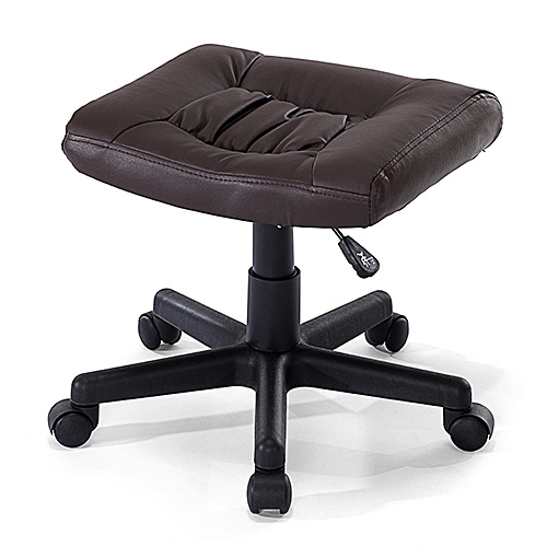 オットマン（足置き・キャスター付き・レザー・高さ・昇降・ブラウン) EZ1-SNC035BR