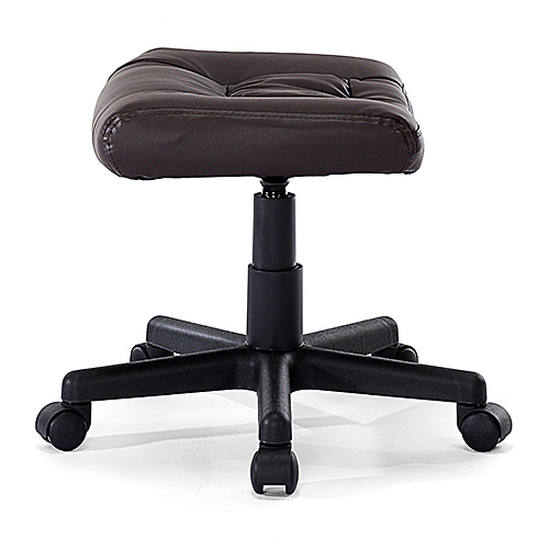 オットマン（足置き・キャスター付き・レザー・高さ・昇降・ブラウン) EZ1-SNC035BR