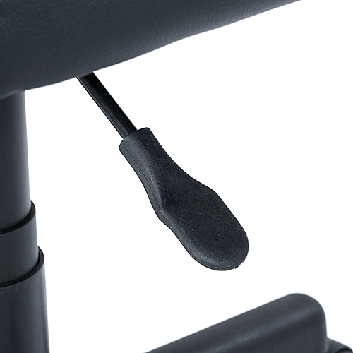 オットマン（足置き・キャスター付き・レザー・高さ・昇降・ブラック) EZ1-SNC035