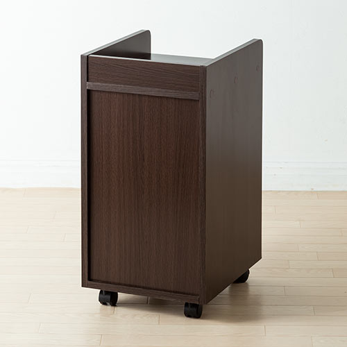 木製デスクワゴン（引き出し2段・天板収納・木製・チェスト