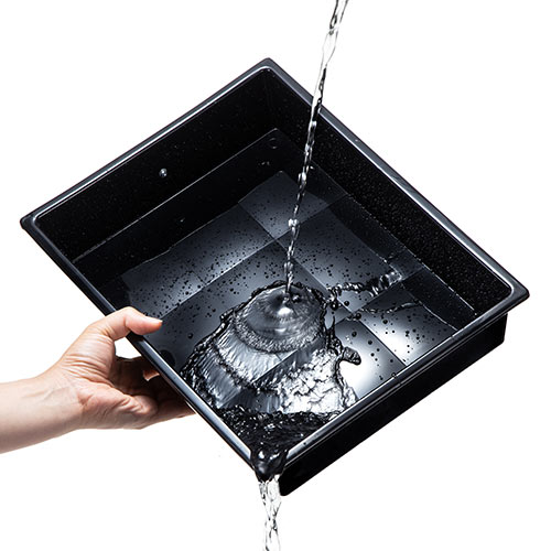 デスクワゴン（キャスター付・キャビネット・サイドワゴン・樹脂トレー・6段・収納・整理・ブラック）