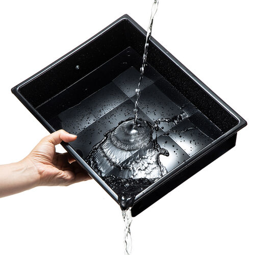 デスクワゴン（樹脂トレー・4段・キャビネット・キャスター付き・サイドワゴン・A4サイズ対応・ブラック）