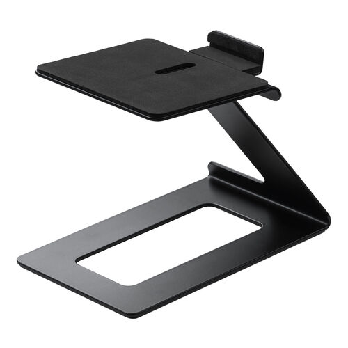 スピーカースタンド（卓上・小型・据え置き・高さ15cm・奥行調整可能・耐荷重約5kg・傾斜6度・スピーカー台・組み立て不要・2台1組）