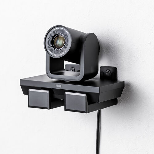 サウンドバー壁掛けスタンド（耐荷重15kg・長さ/奥行 調整可能・取り付け金具・ブラケット・汎用 2個セット）