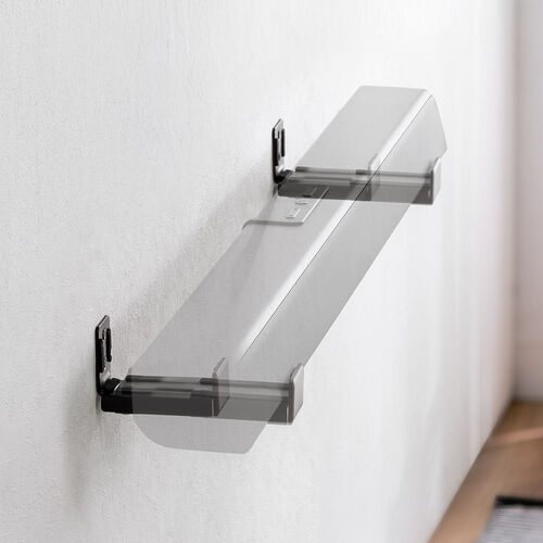 サウンドバー壁掛けスタンド（耐荷重15kg・長さ/奥行 調整可能・取り付け金具・ブラケット・汎用 2個セット）