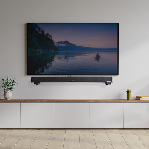 サウンドバー壁掛けスタンド（耐荷重15kg・長さ/奥行 調整可能・取り付け金具・ブラケット・汎用 2個セット）