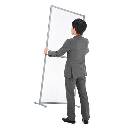 シンプルパーティション（自立式・半透明・W800×H1800）【代引き不可商品】