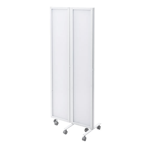 パーティション（間仕切り・6連・半透明・キャスター付・折りたたみ可能・高さ160cm）