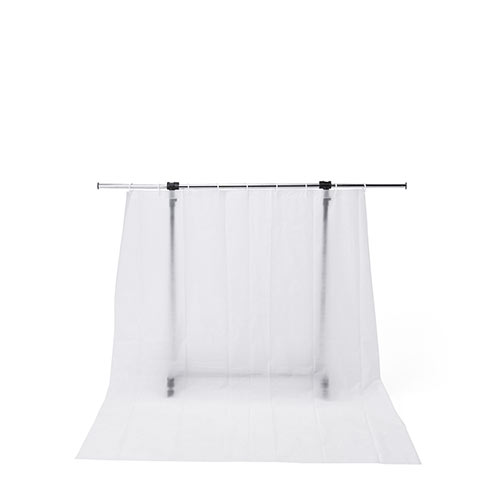 パーテーションカーテン（自立スタンド付・キャスタータイプ・間仕切り・目隠し・飛沫防止・高さ最大166cm・半透明）