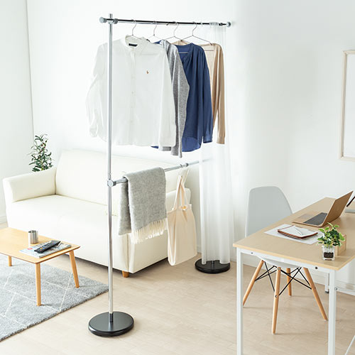 パーテーションカーテン（自立スタンド付・スタンドタイプ・間仕切り・目隠し・飛沫防止・高さ193.5cm・半透明）