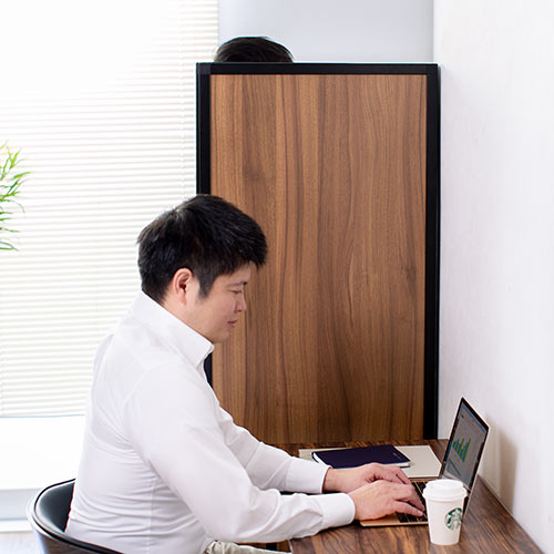 パーティション 間仕切り 木目 3連オフィス おしゃれ 家庭 店舗 木目調 高さ1600mm 幅1800mm