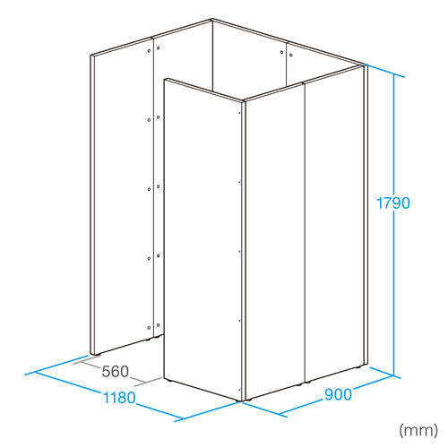 ワークブース（個室ブース・ボックス・自宅・WEB会議・木製・ダークブラウン） SPT030M