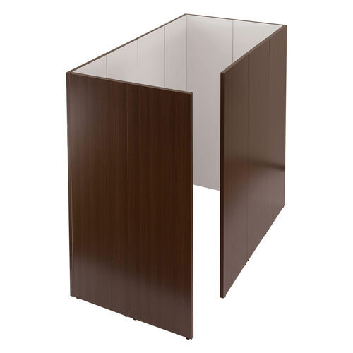 ワークブース（個室ブース・ボックス・自宅・WEB会議・木製・ダークブラウン） SPT031M