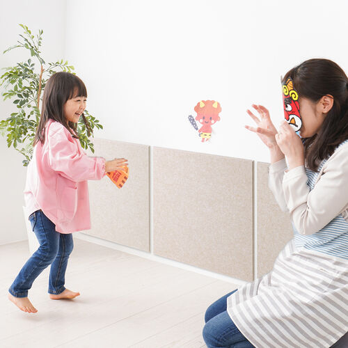 吸音フェルトパネル（6枚セット・幅55cm・高さ50cm・吸音ボード・防音材・防音シート・集中ブース・WEB会議・ベージュ）