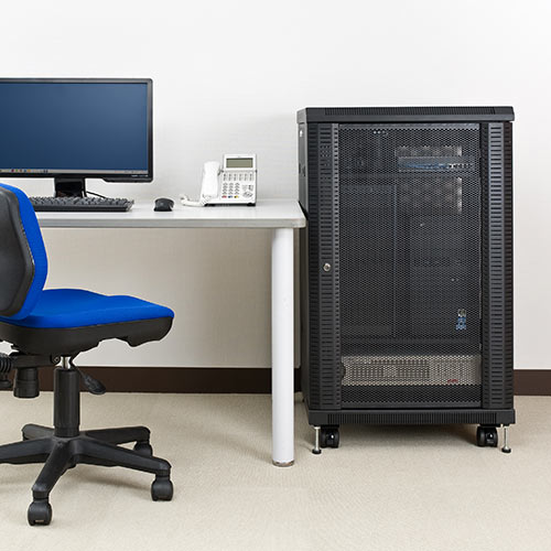 機器収納ボックス（NAS・データセンター・ルーター・ハブ・ネットワーク機器・通信機器・ブラック） SV014 サンワサプライ