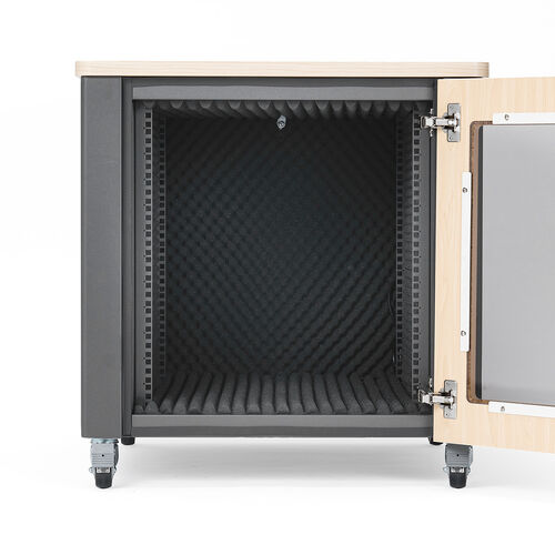 防音ラック（騒音低減ラック・19インチ・12U・小型・AVシステム・音響機器・奥行78.2cm・高さ72.6cm）